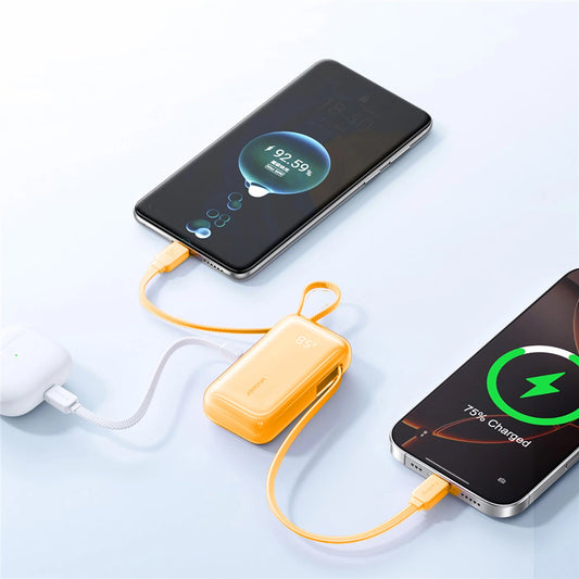 Externe batterij Joyroom JR-PR2L, 10000mAh, 35W, QC + PD, 1 x Lightning - 2 x USB-C, Oranje
