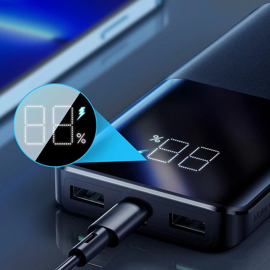 Externe Batterij Joyroom JR-QP191, 10000mAh, 22.5W, QC + PD, 1 x USB-C - 2 x USB-A, Zwart