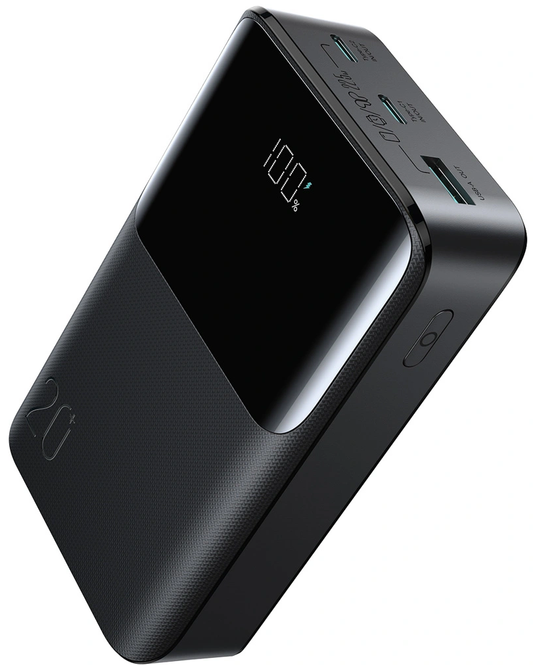 Externe Batterij Joyroom JR-QP192, 20000mAh, 22.5W, QC + PD, 1 x USB-A - 2 x USB-C, Zwart