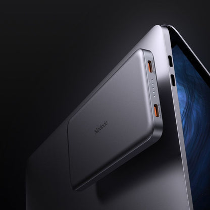 Draadloze Externe Batterij McDodo MC-3781 Meta, 10000mAh, 20W, PD + FQI, 1 x QI - 2 x USB-C, Zwart