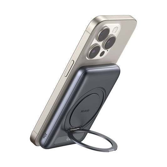 Draadloze Externe Batterij McDodo MC-8361 Meta, 5000mAh, 20W, PD + FQI, 1 x QI - 1 x USB-C, Gri