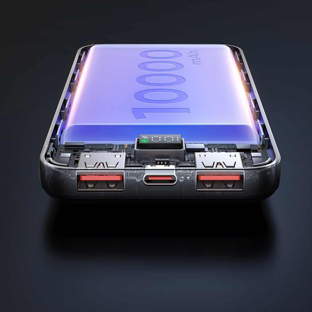 McDodo MC-4220 External Battery, 10000mAh, 22.5W, QC + PD, 2 x USB-A - 1 x USB-C, Black