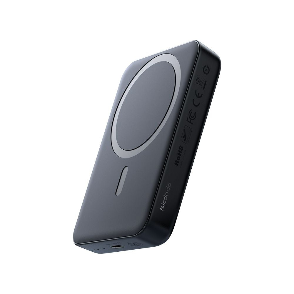 Draadloze Externe Batterij McDodo MC-5931 Ambilight, 10000mAh, 30W, PD + FQI, 1 x QI - 1 x USB-C, Zwart