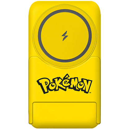 Draadloze Externe Batterij OTL Pokemon Pikatchu, 5000mAh, 20W, PD + FQI, 1 x QI - 1 x USB-C, Geel PK1191