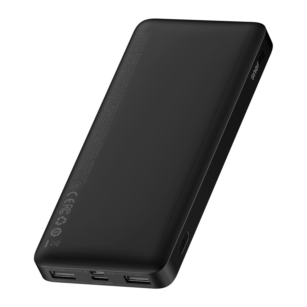 Baseus Bipow Externe Batterij, 10000mAh, 15W, 1 x USB-C - 2 x USB-A, Zwart PPBD050001 