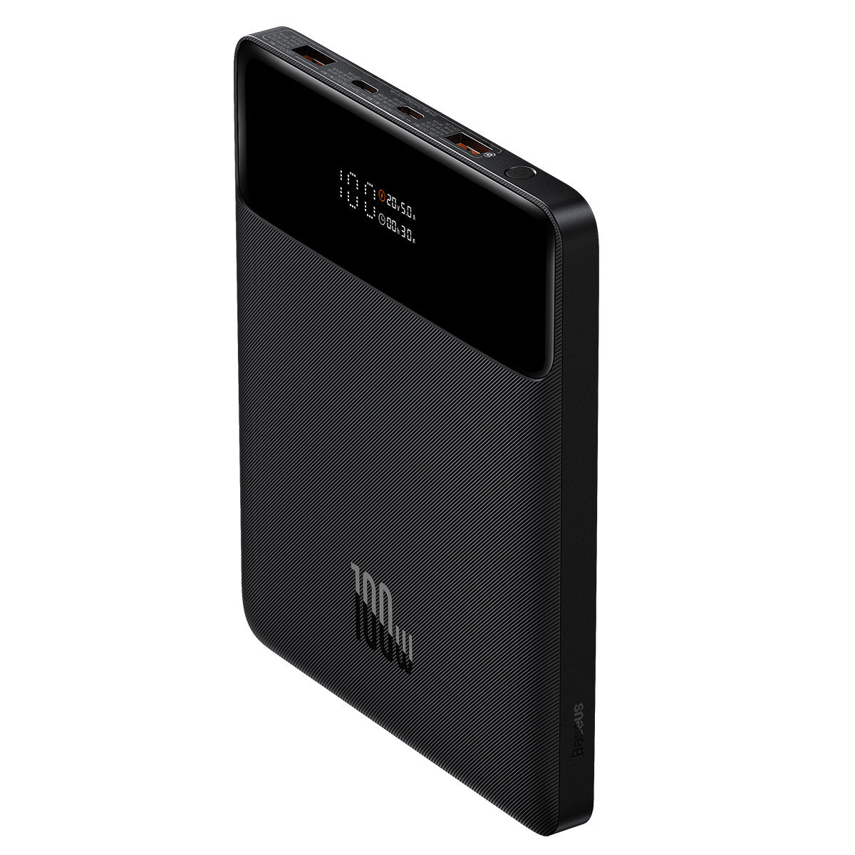 Baseus Blade ultradunne externe batterij, 20000mAh, 100W, QC + PD, 2 x USB-A - 2 x USB-C, zwart PPBL000201 PPBL000201