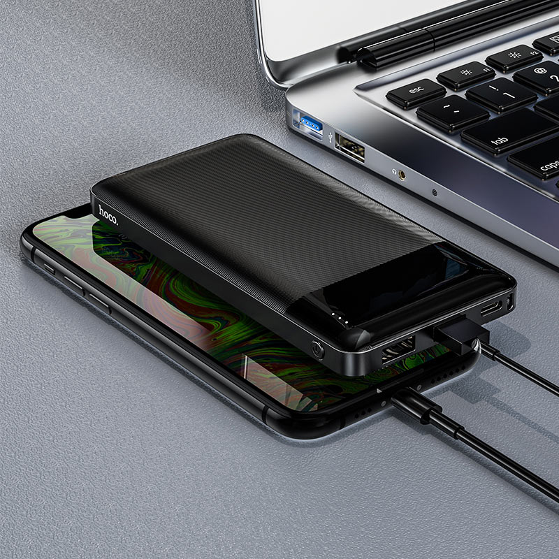 Externe batterij HOCO J72, 10000mAh, 10W, 2 x USB-A, Zwart