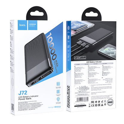 Externe batterij HOCO J72, 10000mAh, 10W, 2 x USB-A, Zwart