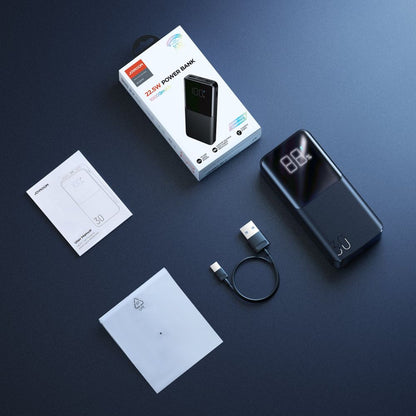 Externe batterij Joyroom JR-QP193, 30000mAh, 22.5W, QC + PD, 1 x USB-C - 2 x USB-A, Zwart