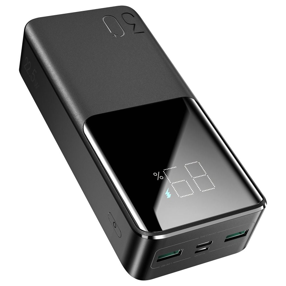 Externe batterij Joyroom JR-QP193, 30000mAh, 22.5W, QC + PD, 1 x USB-C - 2 x USB-A, Zwart