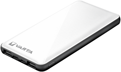 Varta Energy External Battery, 10000mAh, 15W, 2 x USB-A - 1 x USB-C, White