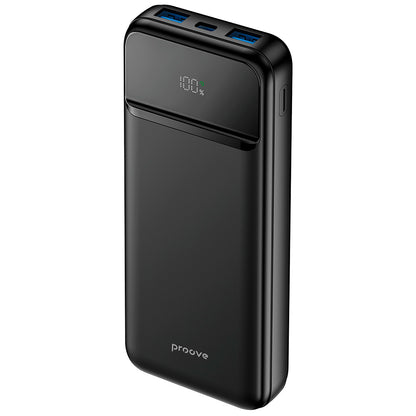 Externe Batterij Proove Illuminator 2, 10000mAh, 22.5W, QC + PD, 2 x USB-A - 1 x USB-C, Zwart PBIP10212201