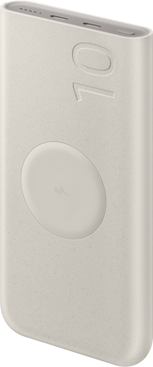 Samsung externe batterij, 10000mAh, 25W, PD + FQI, 1 x QI - 2 x USB-C, Beige EB-U2510XUEGEU