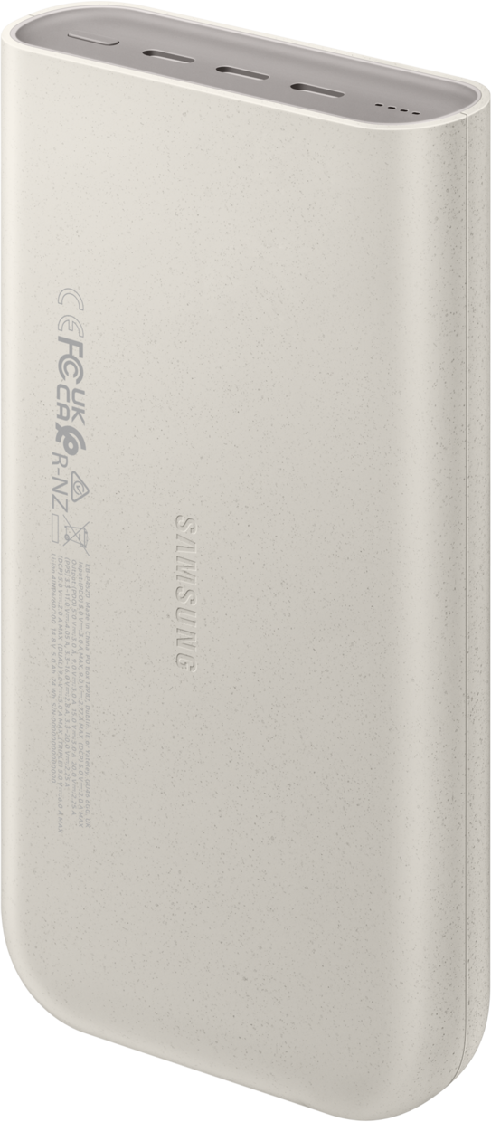 Samsung externe batterij, 20000mAh, 45W, PD, 3 x USB-C, Beige EB-P4520XUEGEU 