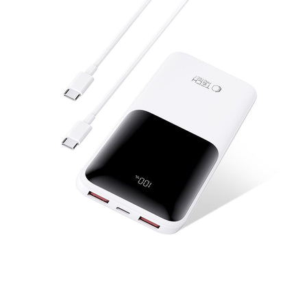 Tech-Protect PB01 External Battery, 10000mAh, 22.5W, QC + PD, 1 x USB-C - 2 x USB-A, White