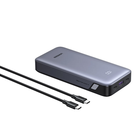 Externe batterij UGREEN Nexode PB532 (55989B), 20000mAh, 30W, QC + PD, 1 x USB-A - 2 x USB-C, Grijs