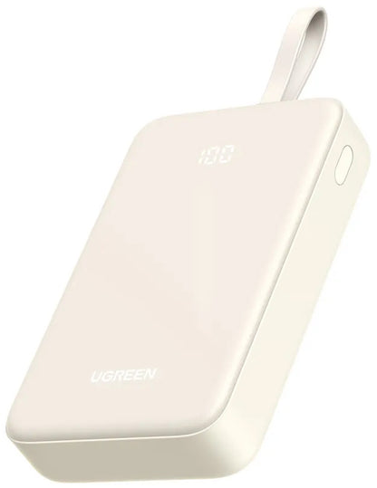 Externe Batterij UGREEN PB521, 20000mAh, 30W, QC + PD, 1 x USB-A - 2 x USB-C, Wit