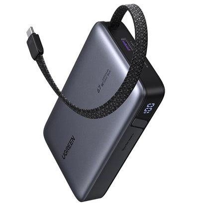 Externe Batterij UGREEN PB550, 20000mAh, 67W, QC + PD, 1 x USB-A - 2 x USB-C, Gri