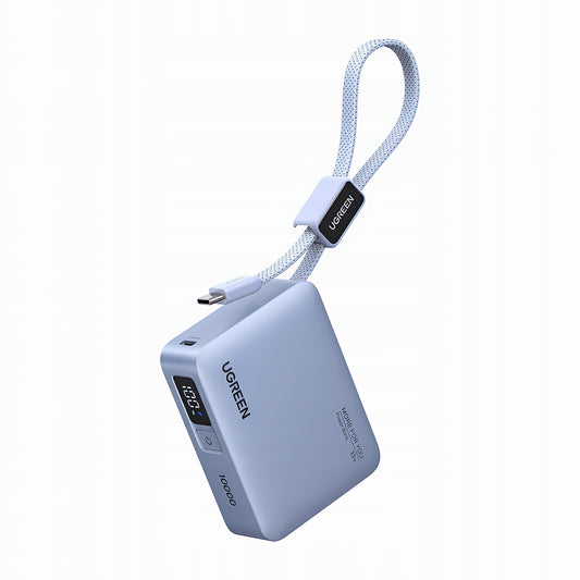Externe batterij UGREEN PB584 (75173B), 10000mAh, 33W, QC + PD, 1 x USB-A - 2 x USB-C, Blauw
