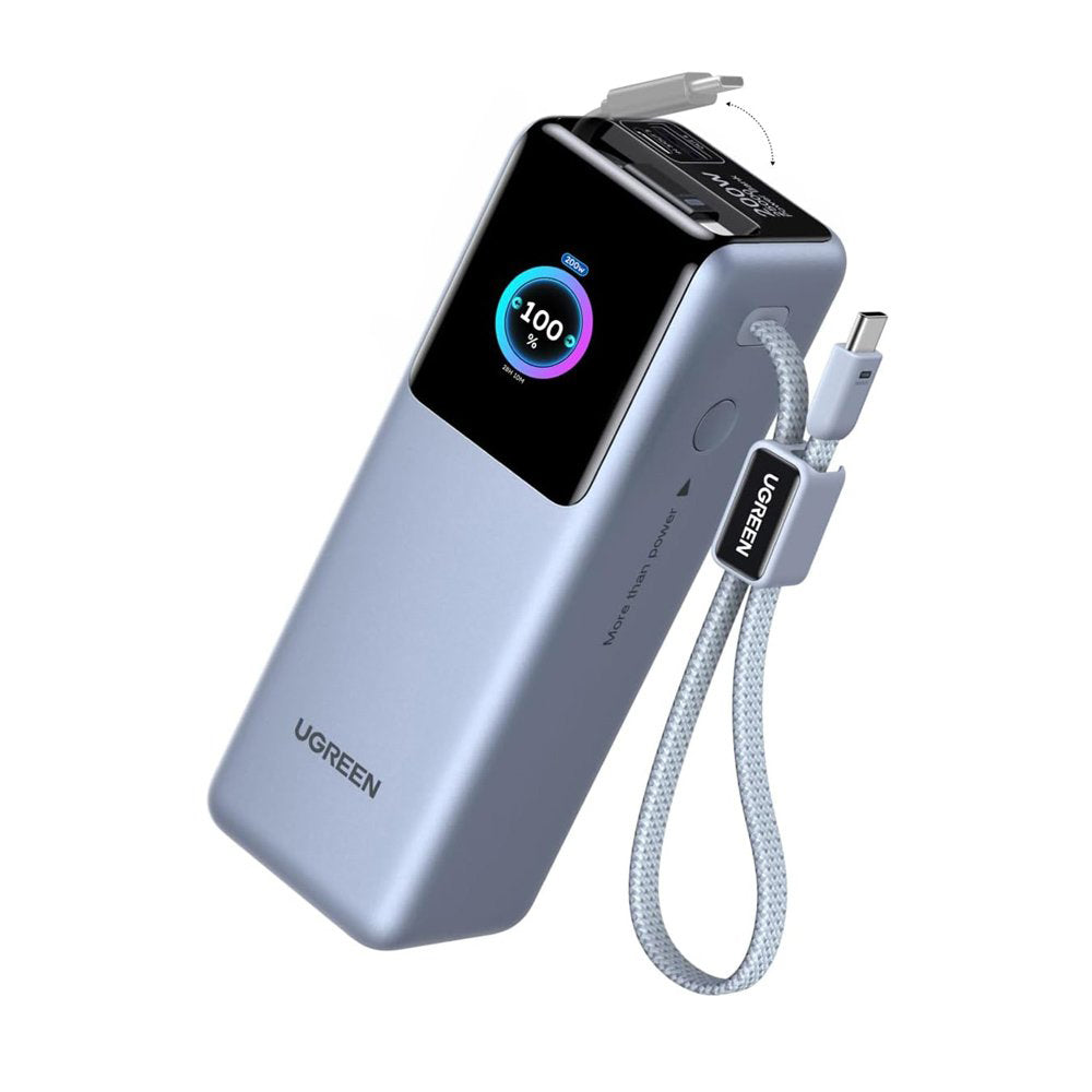 Externe batterij UGREEN PB728 (75702B), 25000mAh, 200W, QC + PD, 1 x USB-A - 3 x USB-C, Grijs