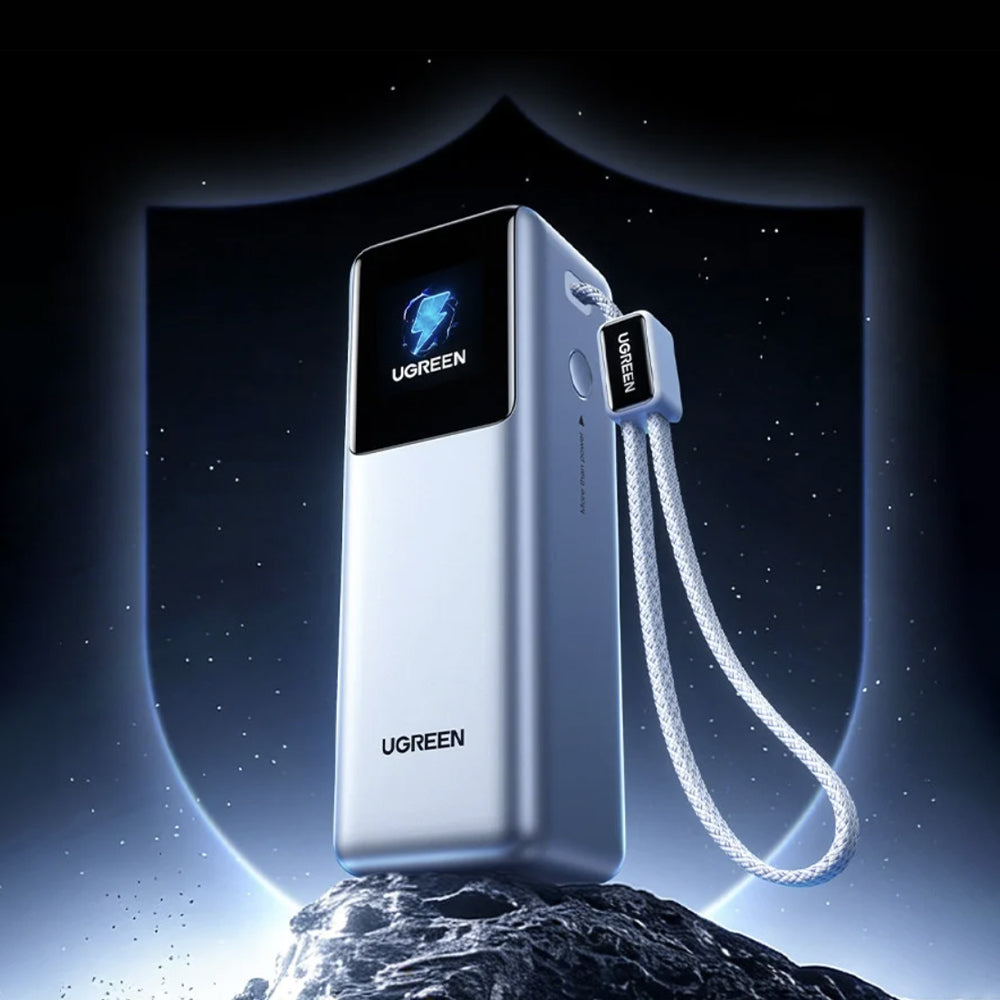 Externe batterij UGREEN PB728 (75702B), 25000mAh, 200W, QC + PD, 1 x USB-A - 3 x USB-C, Grijs