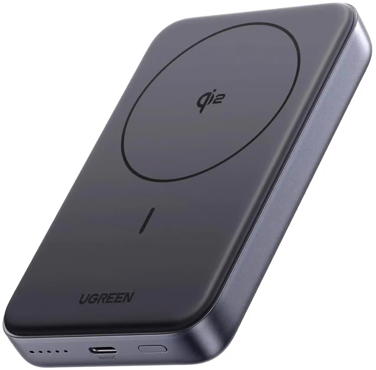 Externe Batterij UGREEN PB761, 10000mAh, 30W, PD + FQI, 1 x QI - 1 x USB-C, Gri