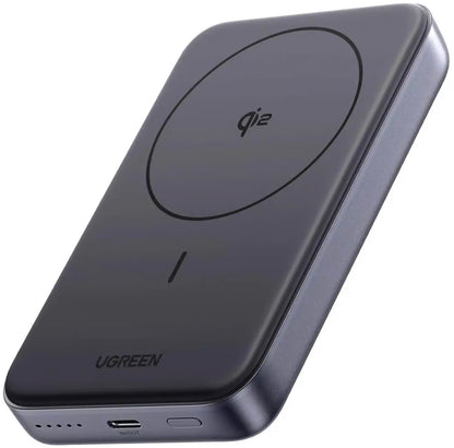 Externe Batterij UGREEN PB761, 10000mAh, 30W, PD + FQI, 1 x QI - 1 x USB-C, Gri