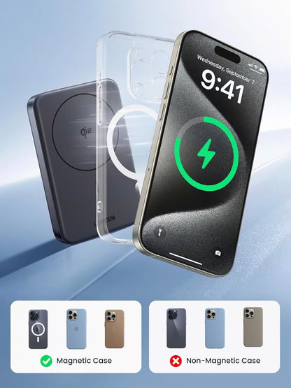 Externe Batterij UGREEN PB761, 10000mAh, 30W, PD + FQI, 1 x QI - 1 x USB-C, Gri