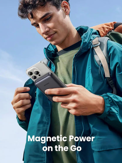 Externe Batterij UGREEN PB761, 10000mAh, 30W, PD + FQI, 1 x QI - 1 x USB-C, Gri