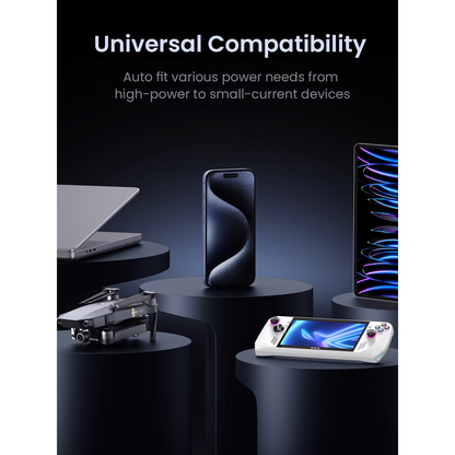 Externe batterij UGREEN PB770, 48000mAh, 300W, QC + PD, 2 x USB-A - 3 x USB-C, Grijs, Herverpakt