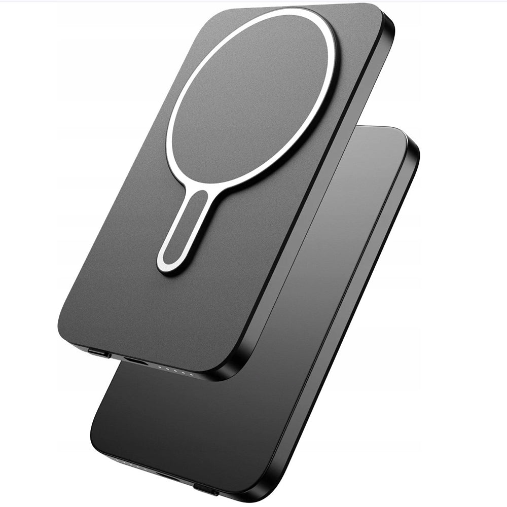 Draadloze Externe Batterij 3MK MagSnap Go, 5000mAh, 20W, PD + FQI, 1 x QI - 1 x USB-C, Grijs