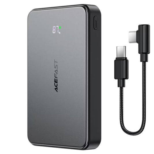 Draadloze Externe Batterij Acefast M31, 10000mAh, 22.5W, QC + PD + FQI, 1 x QI - 1 x USB-A - 2 x USB-C, Zwart