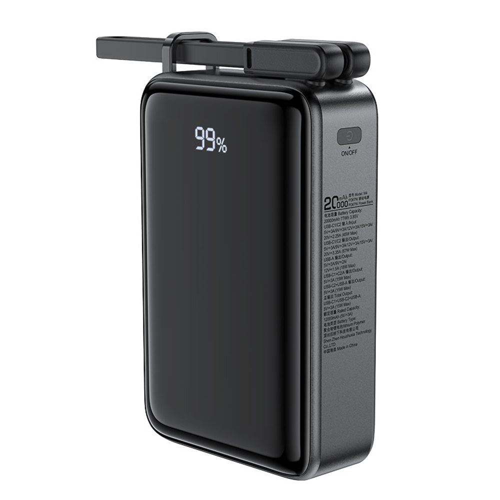 Externe Batterij Acefast M4, 20000mAh, 67W, PD, 1 x USB-A - 2 x USB-C, Zwart