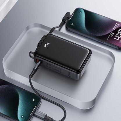 Externe Batterij Acefast M4, 20000mAh, 67W, PD, 1 x USB-A - 2 x USB-C, Zwart
