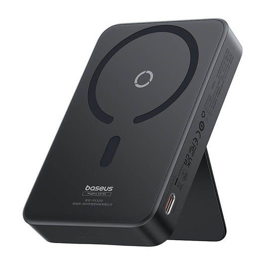 Externe Draadloze Batterij Baseus MagPro PPCXZ05, 5000mAh, 20W, PD + FQI, 1 x QI - 1 x USB-C, Zwart, Opnieuw verzegeld P10064101123-00