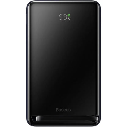 Baseus Magnetische Beugel Draadloze Externe Batterij, 10000mAh, 20W, PD + FQI, 1 x QI - 1 x USB-C, Blauw PPCX000203 PPCX000203 