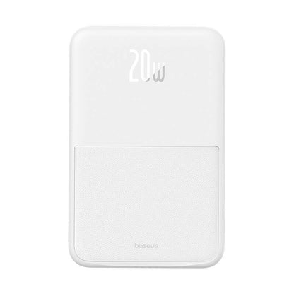 Externe Draadloze Batterij Baseus MagPro PPCXZ05, 5000mAh, 20W, PD + FQI, 1 x QI - 1 x USB-C, Wit P10064101223-00