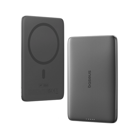 Draadloze Externe Batterij Baseus PicoGo AM41, 5000mAh, 20W, PD + FQI, 1 x QI - 1 x USB-C, Zwart