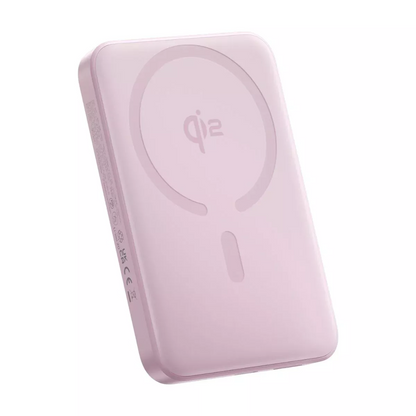 Baseus Enerfill FM12 Wireless External Battery, 10000mAh, 22.5W, PD + FQI, 1 x QI - 1 x USB-C, Pink E0028502