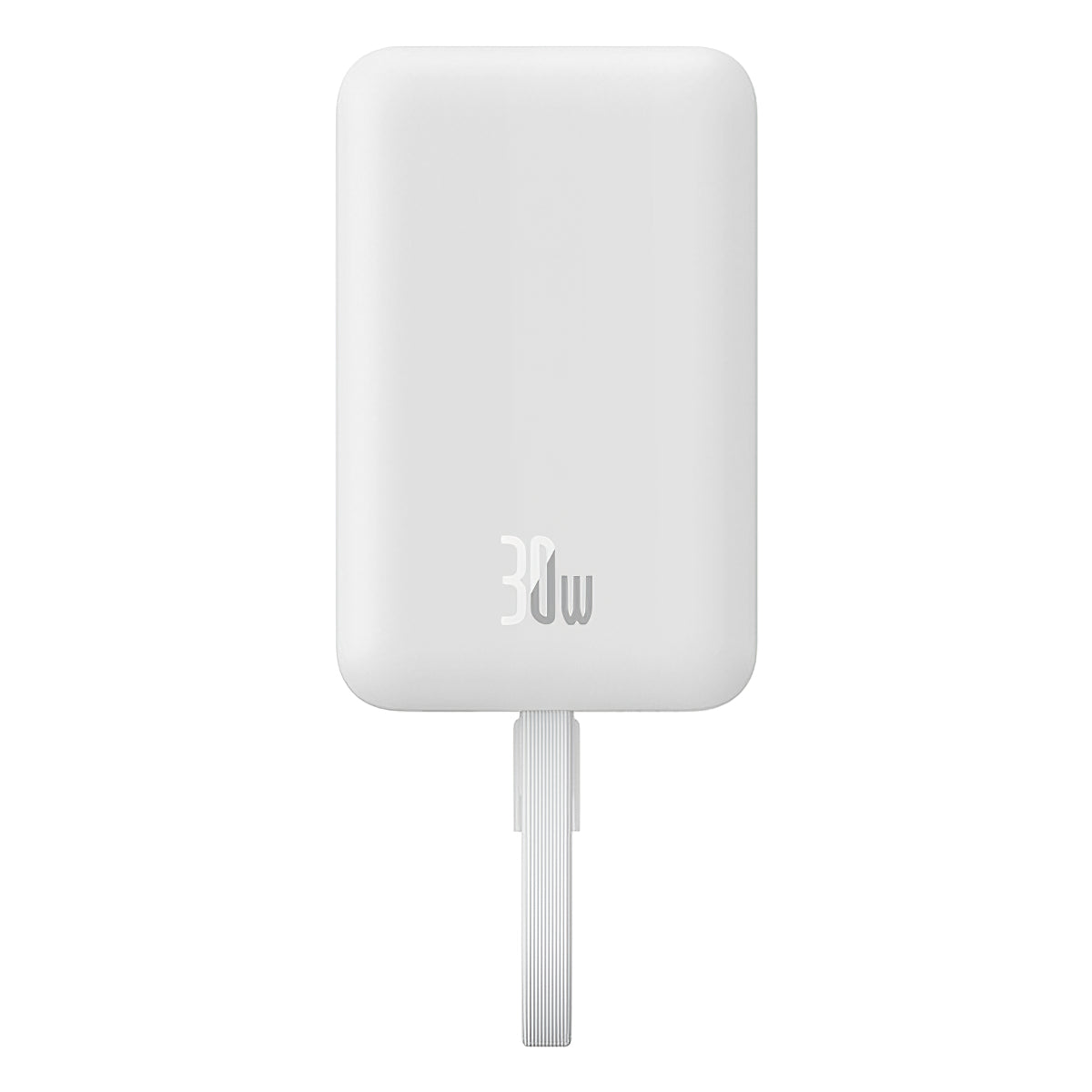 Draadloze Externe Batterij Baseus Magnetic Mini, 10000mAh, 30W, PD + FQI, 1 x QI - 2 x USB-C, Wit P1002210B223-00