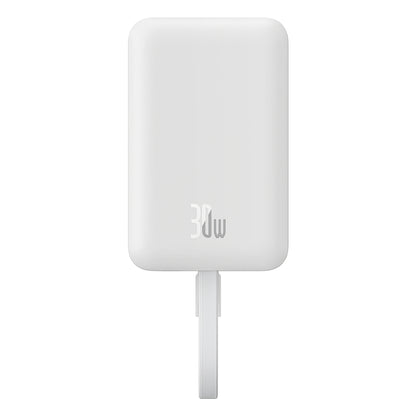 Draadloze Externe Batterij Baseus Magnetic Mini, 10000mAh, 30W, PD + FQI, 1 x QI - 2 x USB-C, Wit P1002210B223-00