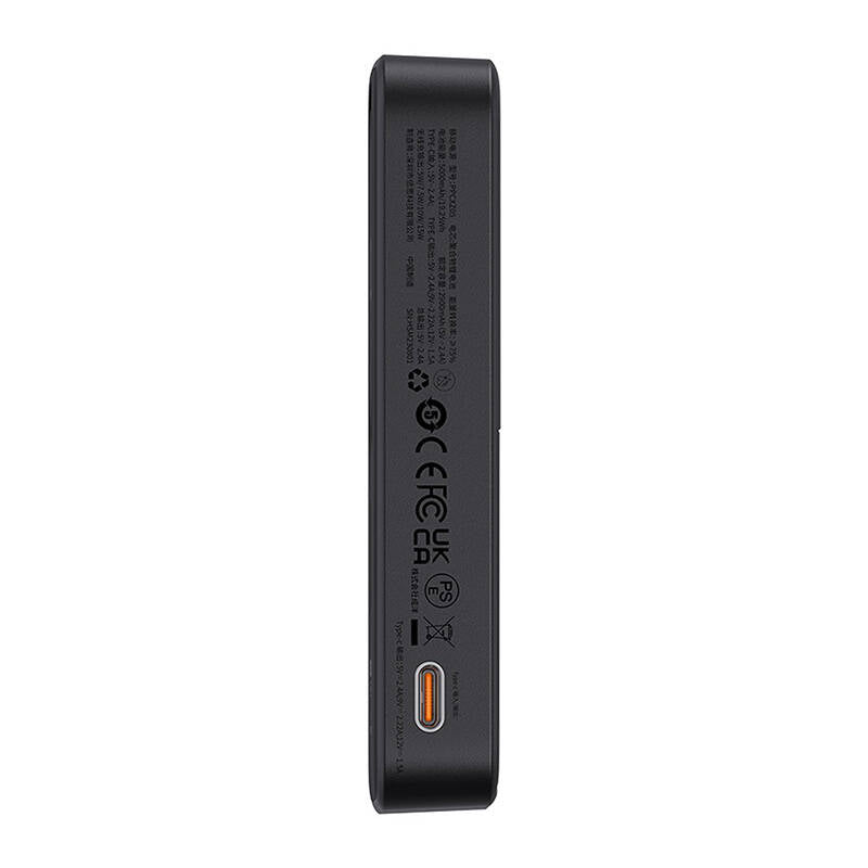 Draadloze Externe Batterij Baseus MagPro PPCXZ05, 5000mAh, 20W, PD + FQI, 1 x QI - 1 x USB-C, Zwart P10064101123-00