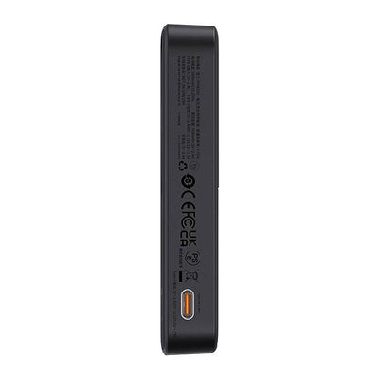 Draadloze Externe Batterij Baseus MagPro PPCXZ05, 5000mAh, 20W, PD + FQI, 1 x QI - 1 x USB-C, Zwart P10064101123-00