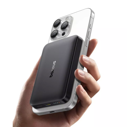 Externe Draadloze Batterij Baseus Enerfill FM12, 10000mAh, 22.5W, PD + FQI, 1 x QI - 1 x USB-C, Zwart E0028500