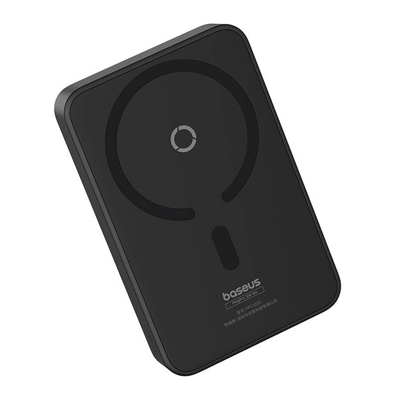 Draadloze Externe Batterij Baseus MagPro PPCXZ05, 5000mAh, 20W, PD + FQI, 1 x QI - 1 x USB-C, Zwart P10064101123-00