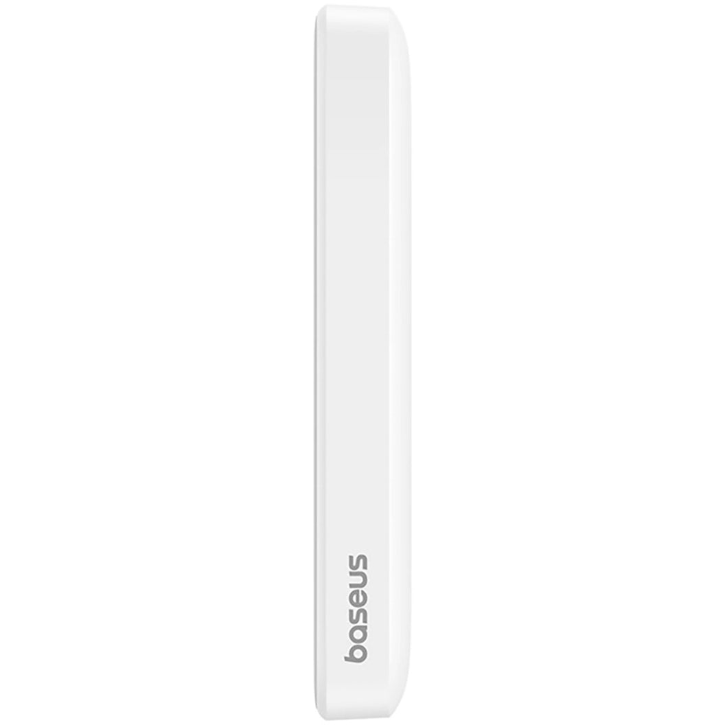 Baseus Magnetic Mini Wireless External Battery, 6000mAh, 20W, PD + FQI, 1 x QI - 1 x USB-C, White