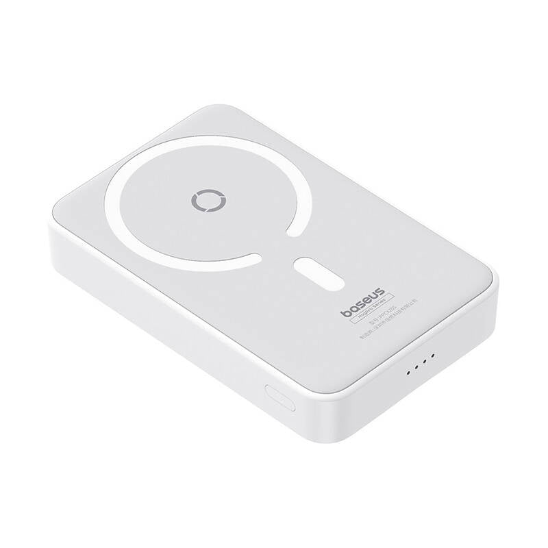 Externe Draadloze Batterij Baseus MagPro PPCXZ05, 5000mAh, 20W, PD + FQI, 1 x QI - 1 x USB-C, Wit P10064101223-00