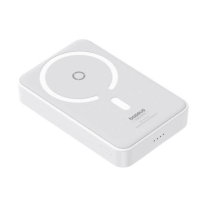 Externe Draadloze Batterij Baseus MagPro PPCXZ05, 5000mAh, 20W, PD + FQI, 1 x QI - 1 x USB-C, Wit P10064101223-00