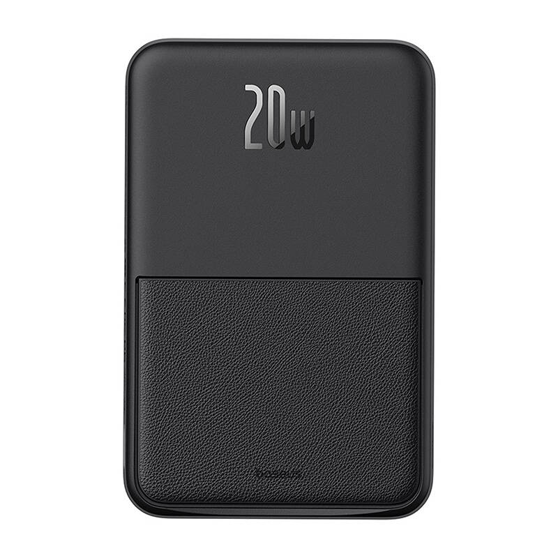 Draadloze Externe Batterij Baseus MagPro PPCXZ05, 5000mAh, 20W, PD + FQI, 1 x QI - 1 x USB-C, Zwart P10064101123-00