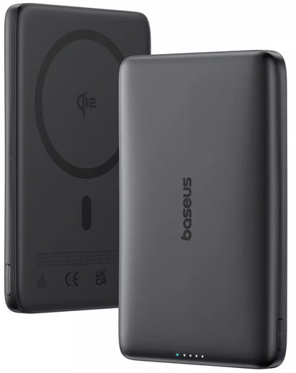 Externe Draadloze Batterij Baseus PicoGo AM41, 10000mAh, 27W, PD + FQI, 1 x QI - 1 x USB-C, Zwart E0027201